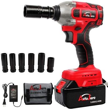 Autojare Cordless Impact Wrench For Wheel Nuts