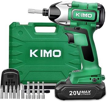 KIMO 20V Battery Brushless Cordless Impact Driver Kit